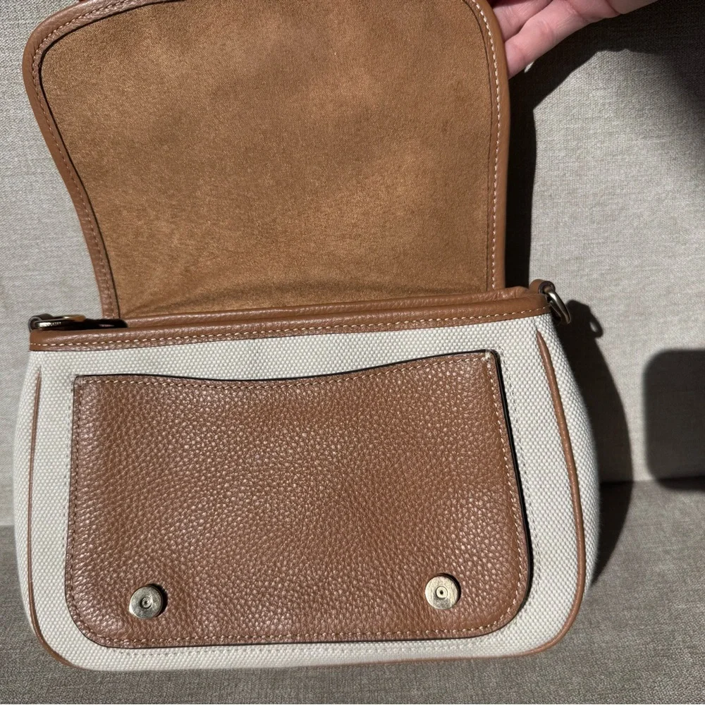 COACH Lucy Canvas and Leather Crossbody #CA622 - Picture 4 of 8